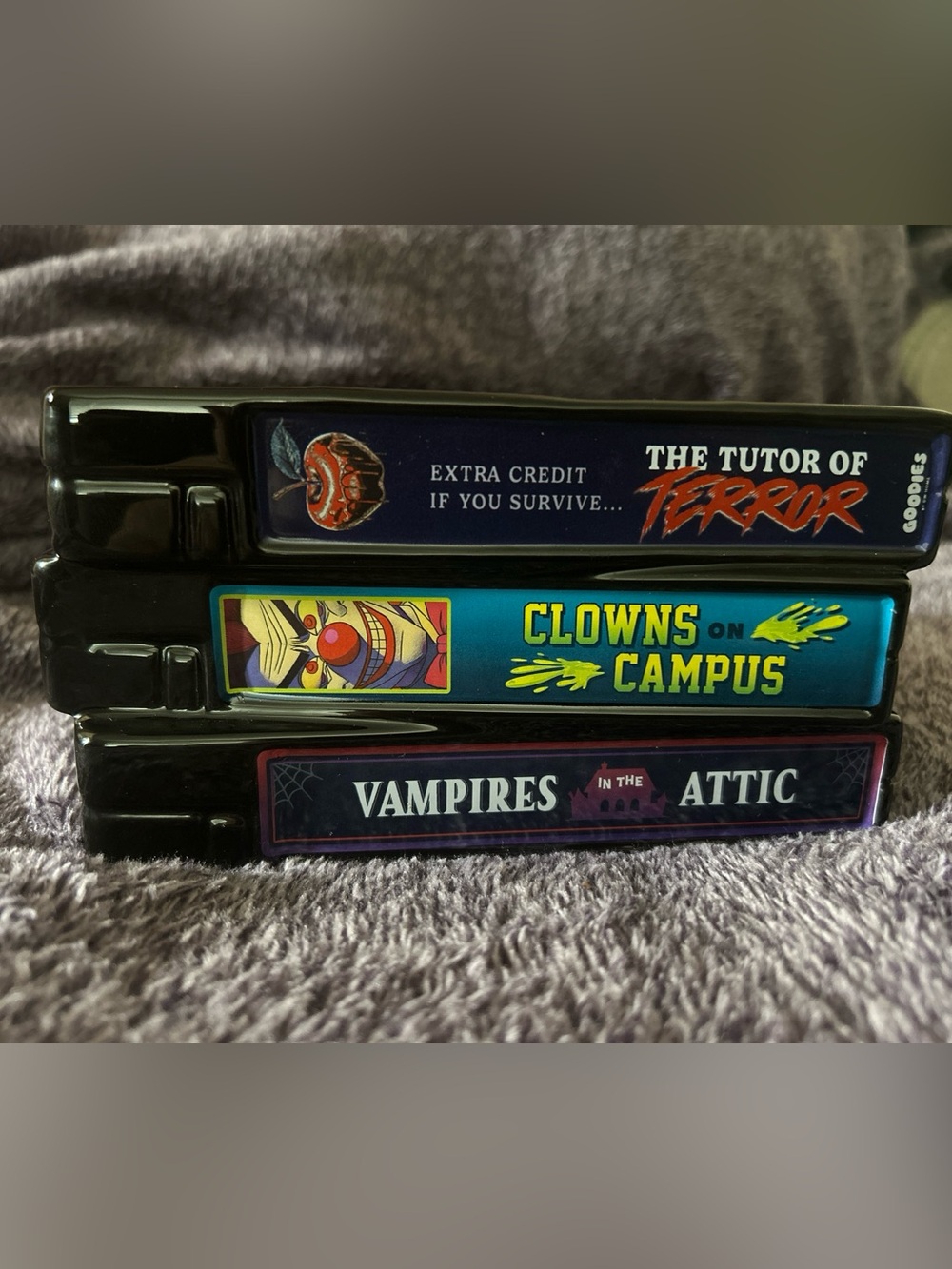 New Halloween Movie Night VHS tapes candle